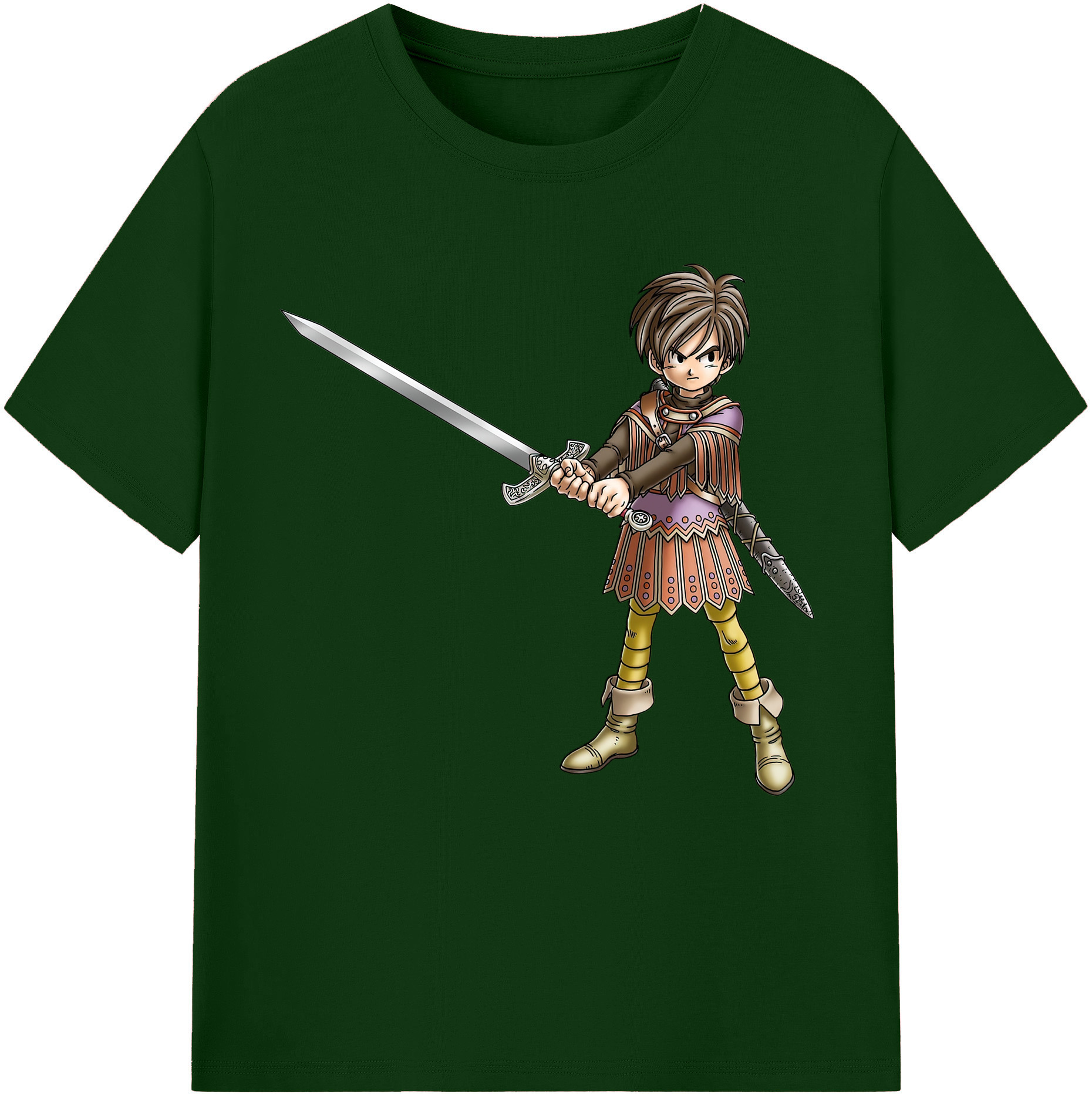 （画像用） ドラゴンクエスト Doragon Kuesuto Dragon Quest 綿100％半袖Tシャツ（フロントプリント）